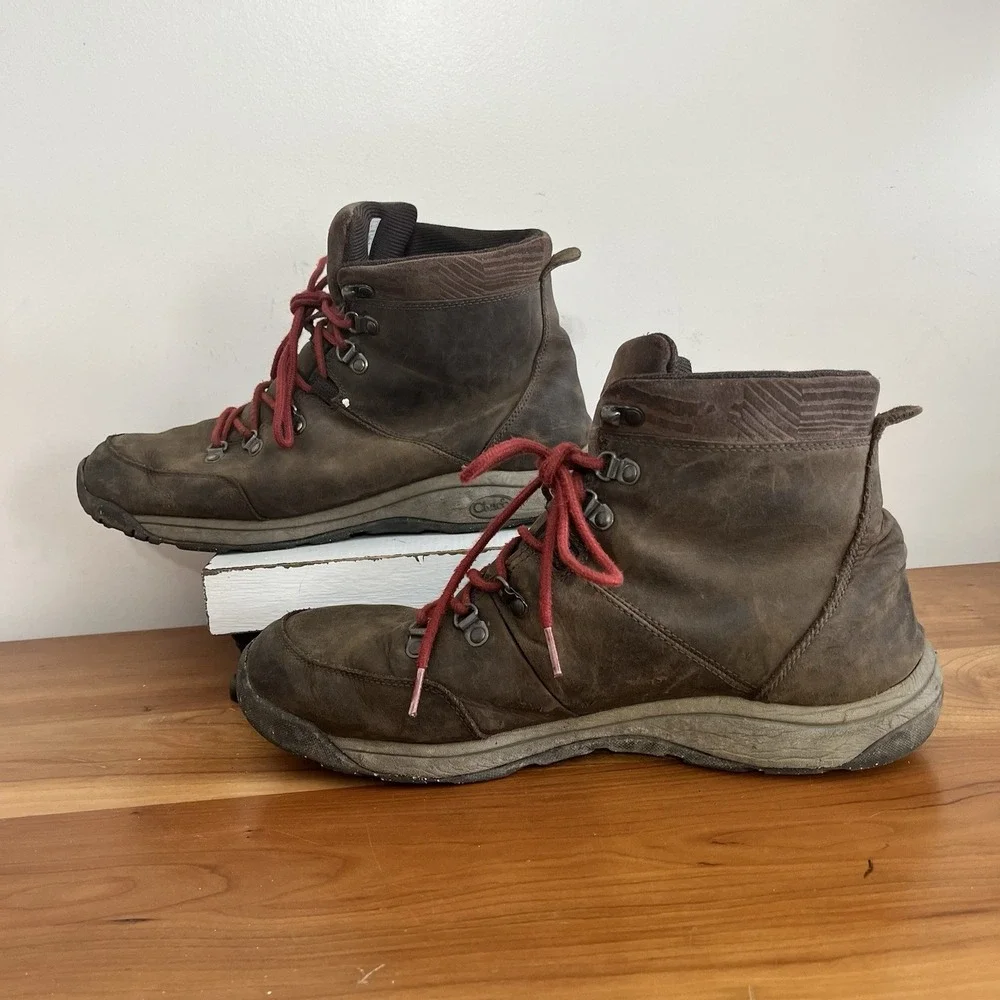 Chaco‎ Men's Roland Boots Coffee Bean Brown Size 11.5 Outdoor Hiking Leather